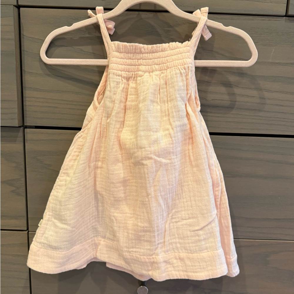 Baby Gap Girl’s Organic Cotton Gauze Tank Dress w Bloomers - 12-18 Months - Picture 7 of 9